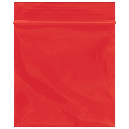 Bsc Preferred 3 x 3'' - 2 Mil Red Reclosable Poly Bags, 1000PK BUY03998104